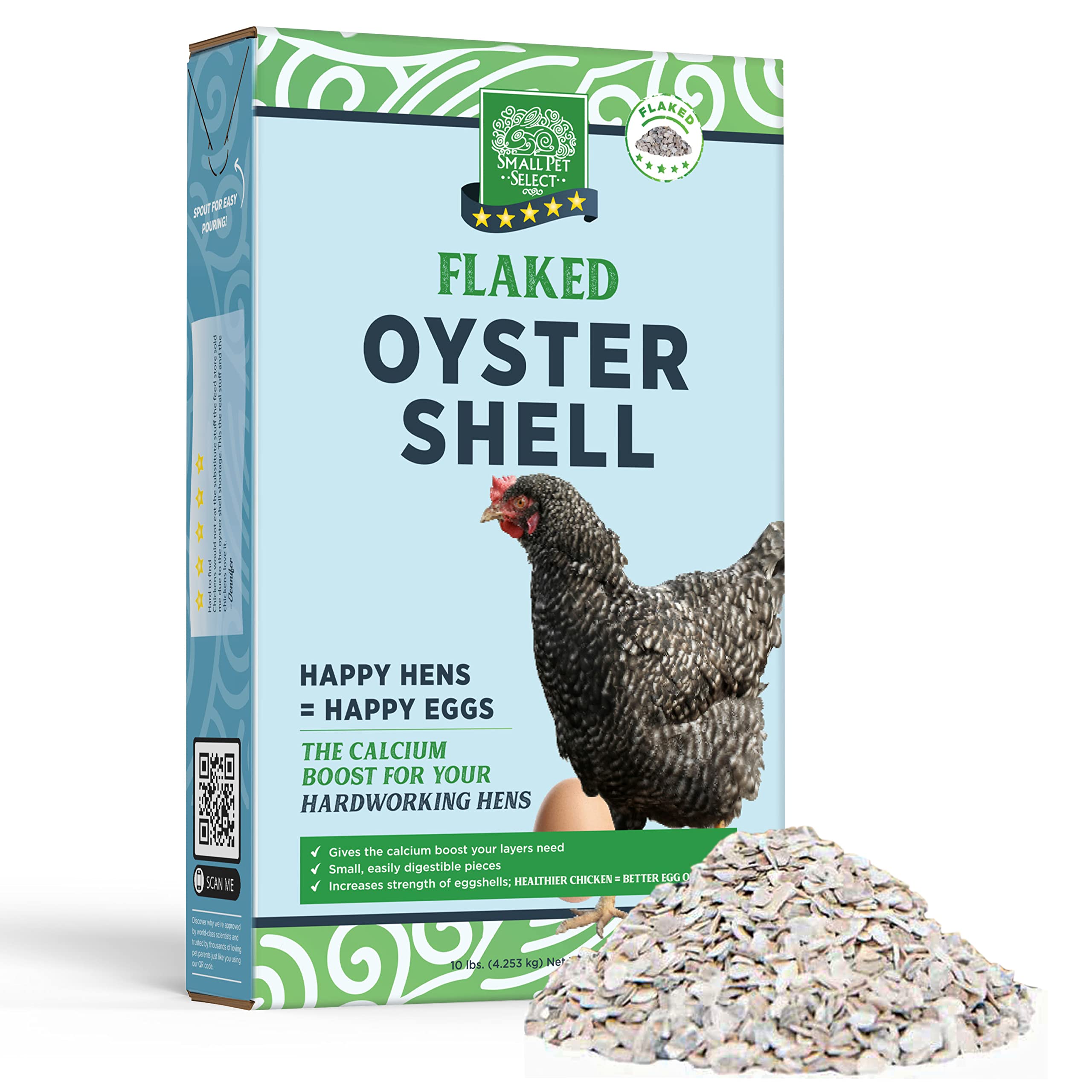 Small Pet Oyster Shell Mix - Calcium for Chickens & Ducks (10lb) - Poultry Health Supplement