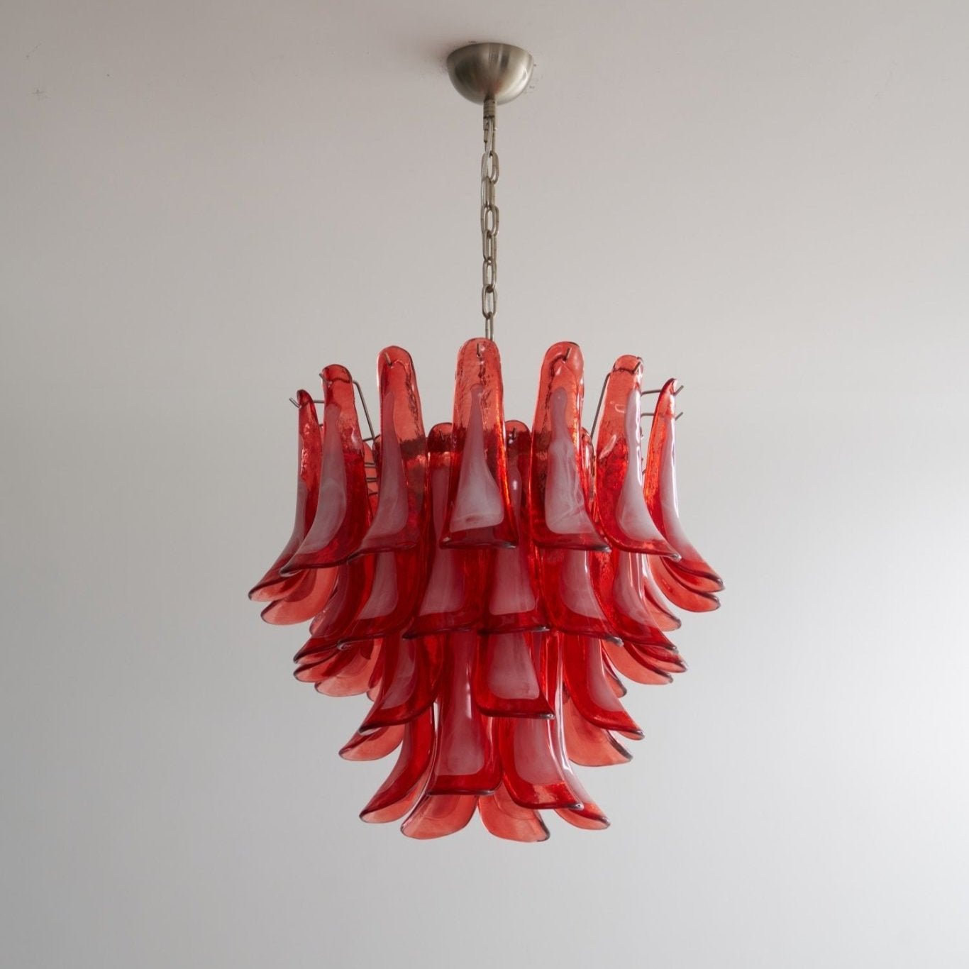 Exquisite Murano Glass Petal Chandelier - Handcrafted Italian Crystal Ceiling Light Fixture for Dining Room, Bedroom & Luxury Home Decor