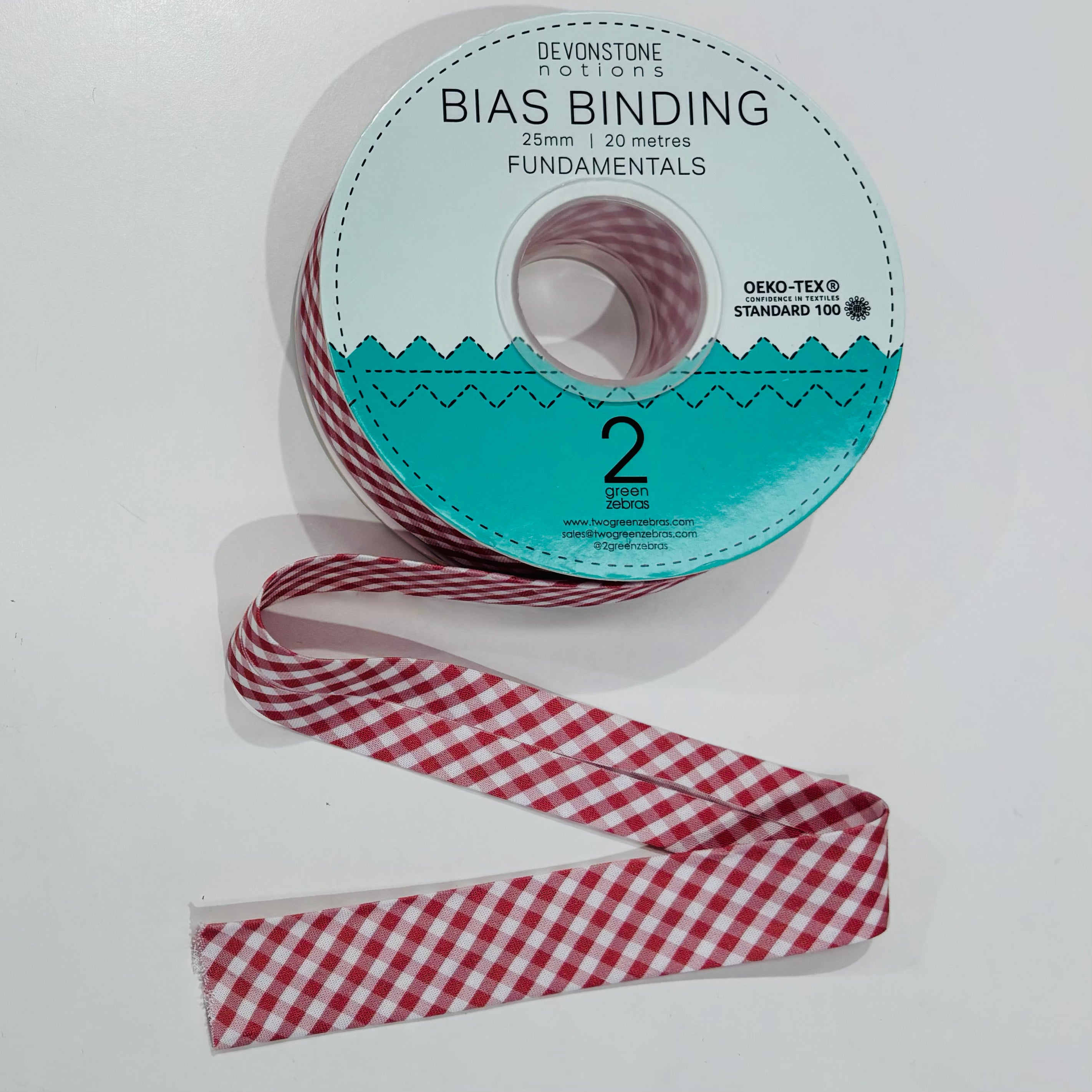 Antique Red Check 1 Inch Bias Binding Tape - 25mm Double Fold Bias Tape for Sewing, Quilting & DIY Crafts - Perfect for Garment Edges, Scrapbooking & Home Decor Projects