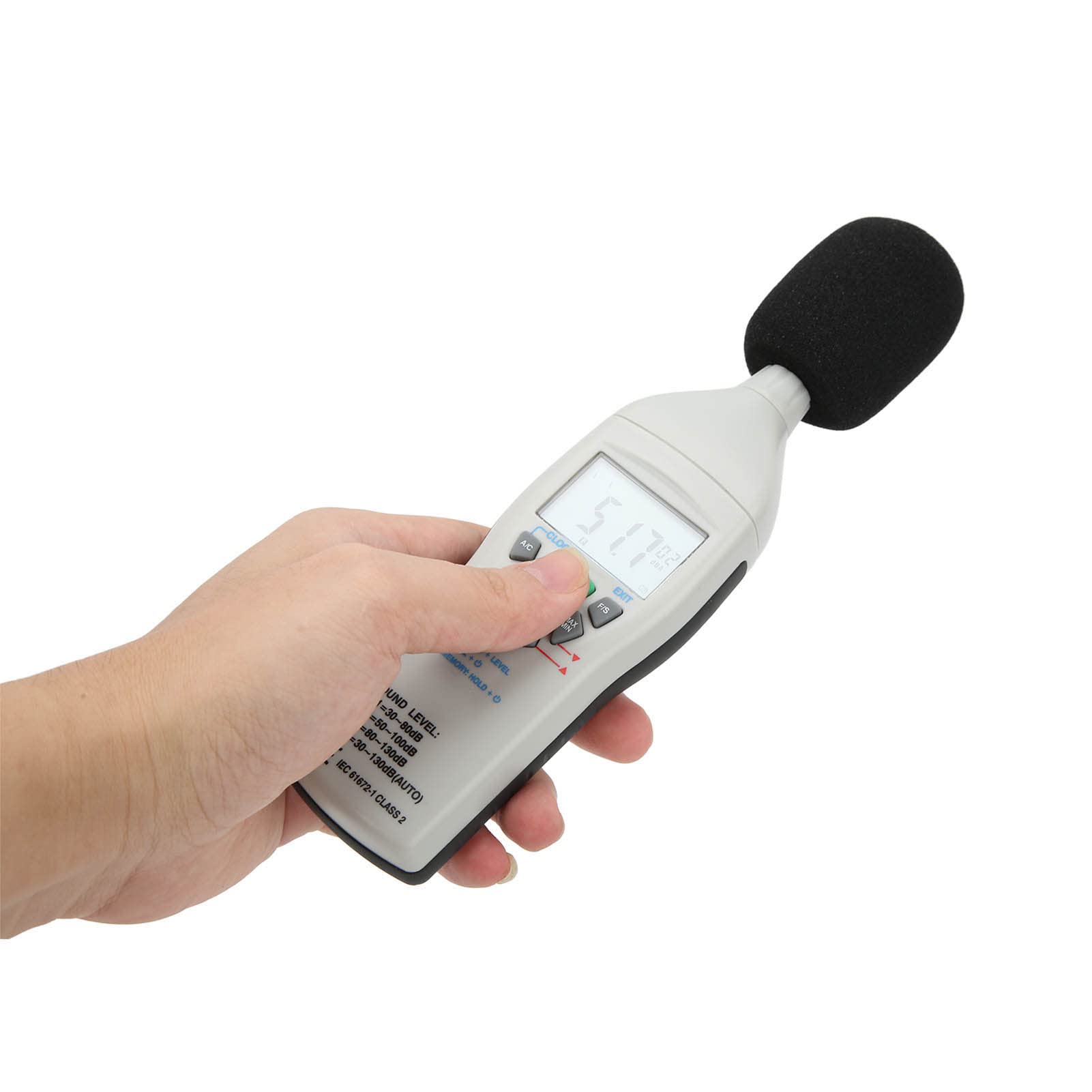 Professional Digital Decibel Meter - Accurate Sound Level Noise Measurement Device with LCD Backlight | Perfect for Factories, Cinemas, Industrial & Home Use (dB Tester for Workplace Safety, Audio Engineering)