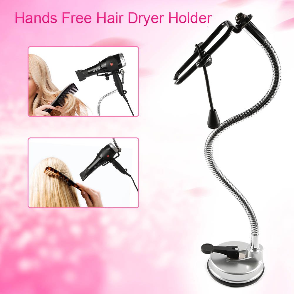 360° Rotating Hair Dryer Stand with Heavy Base - Adjustable Height Blow Dryer Holder for Salon & Home Use - Perfect for Countertops, Bathrooms & Styling Stations