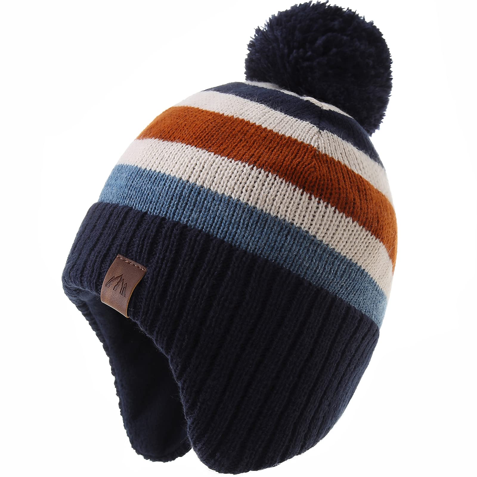 Moon Kitty Baby Boys Fleece Winter Hats - Warm Toddler Beanies for Boys & Girls, Soft Winter Beanie for Infants & Kids - Perfect for Cold Weather, Outdoor Play & Snow Days