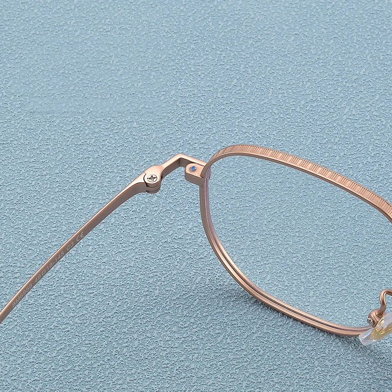 Bclear Unisex Full Rim Small Square Polygon Titanium Eyeglasses 6958 - Lightweight Durable Frame for Men & Women - Perfect for Reading, Work, and Everyday Fashion