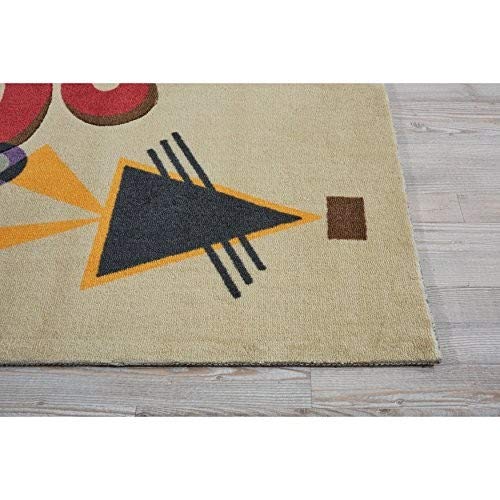 Nourison Modern Art Balsa 4' x 6' Area Rug - Easy Cleaning, Non-Shedding, Stain Resistant - Perfect for Bedroom, Living Room, Dining Room & Kitchen Decor (4x6) - Adds Style to Home Office, Entryway & Apartment Spaces