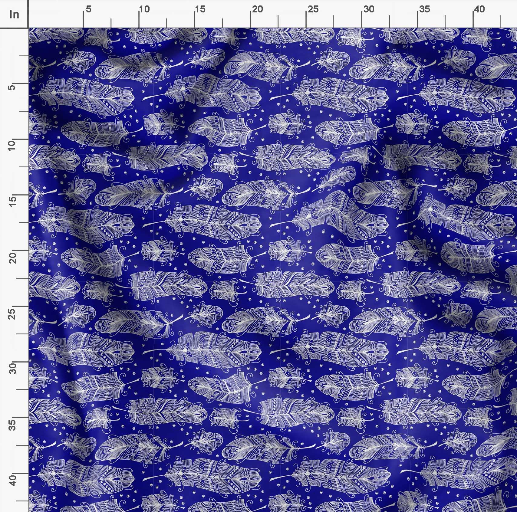 Soimoi Moss Georgette Brown Fabric by The Yard - 42 Inch Wide Tribal Feather Pattern Printed Textile for DIY Fashion, Home Decor & Craft Projects | Ethnic Bohemian Style Dressmaking & Artistic Sewing Material