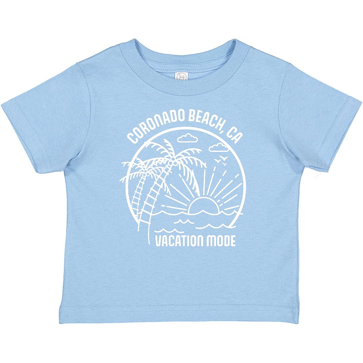 Inktastic Summer Vacation Mode Coronado Beach California Baby T-Shirt - Cute Beach Outfit for Toddlers, Perfect for Family Vacations & Summer Photoshoots