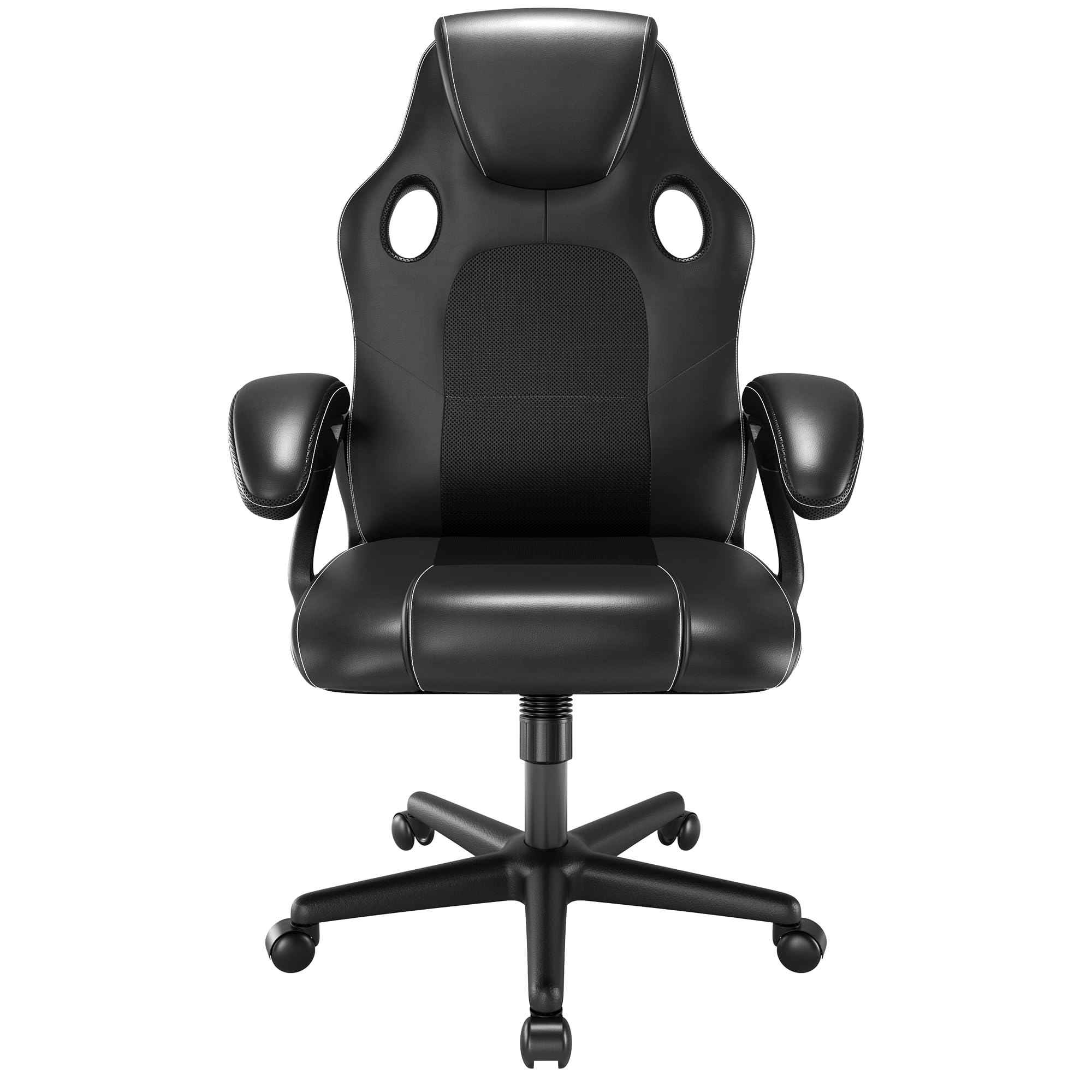 Ergonomic Gaming Chair - High Back Racing Style Office Desk Swivel Chair with Lumbar Support for PC Computer Work, Black - Perfect for Esports, Streaming & Home Office Use