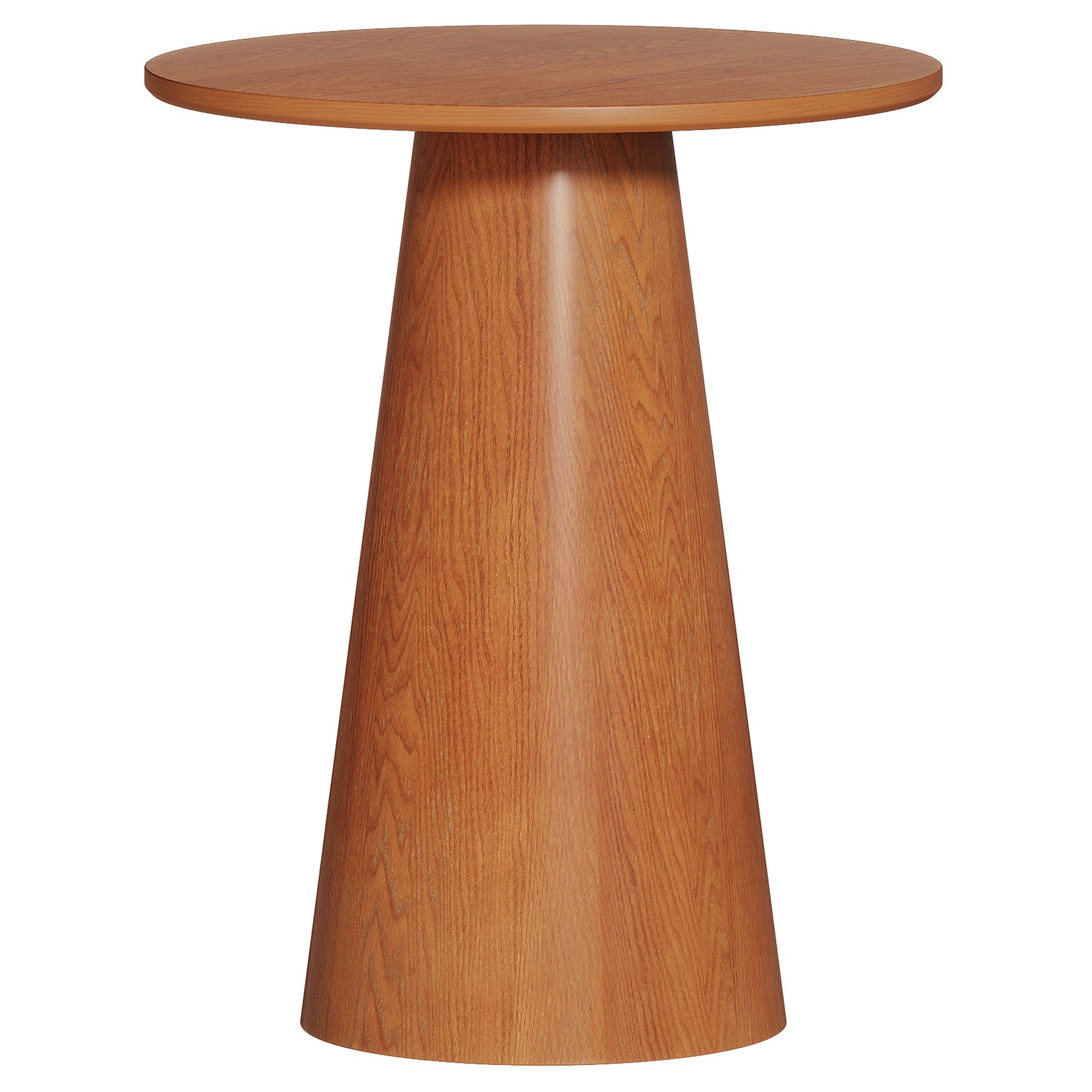 Round End Table - Solid Wood Veneer Farmhouse Side Table for Living Room, Bedroom, or Office | Rustic Home Decor Accent Table