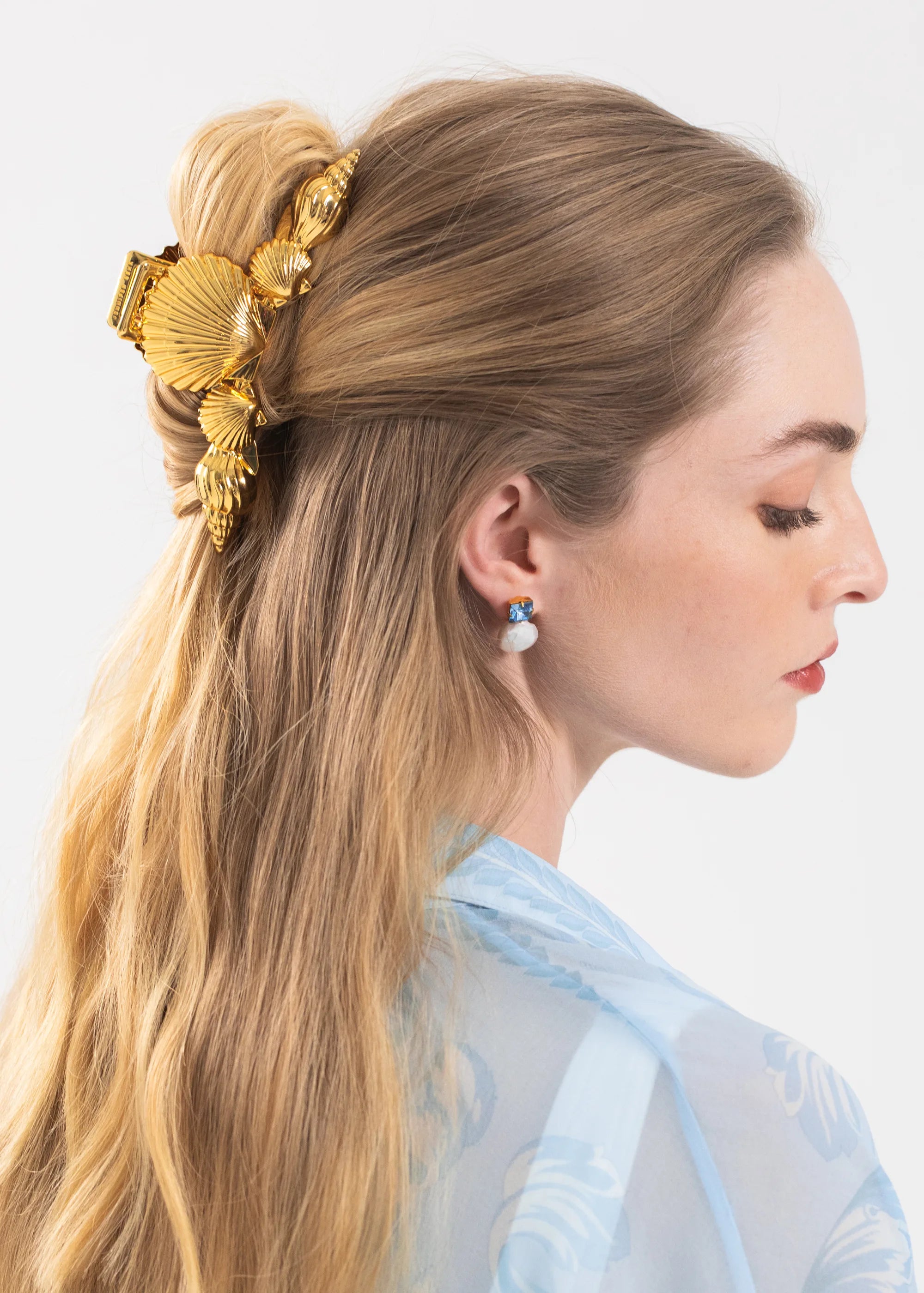 Oceane Gold Jaw Clip Hair Clips for Women - Non-Slip Hair Accessories for Ponytails, Buns & Updos - Perfect for Work, Parties & Everyday Wear