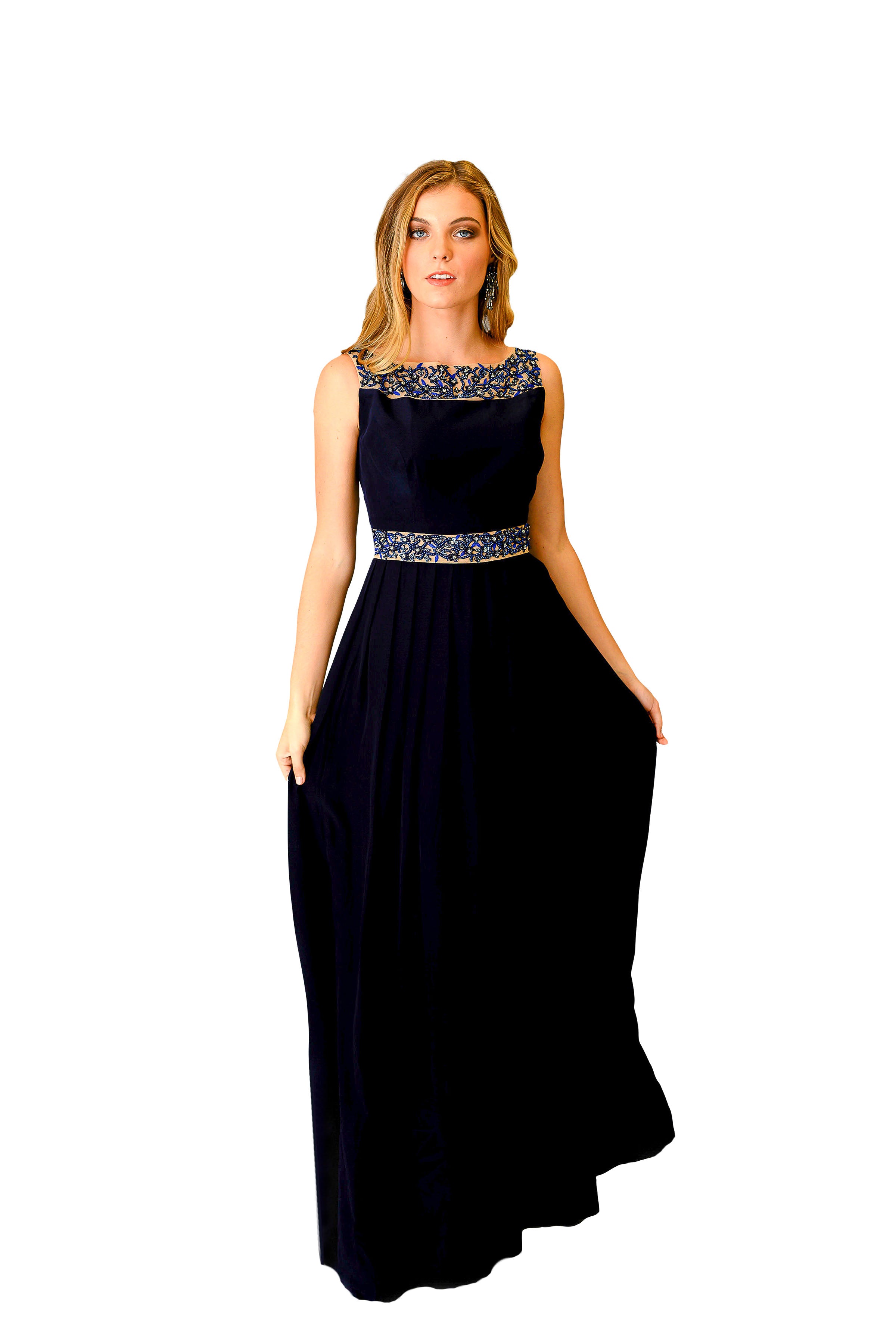 Elegant Women's Formal Boat Neck Gown - Perfect for Evening Gala, Wedding Guest Dress & Special Occasions