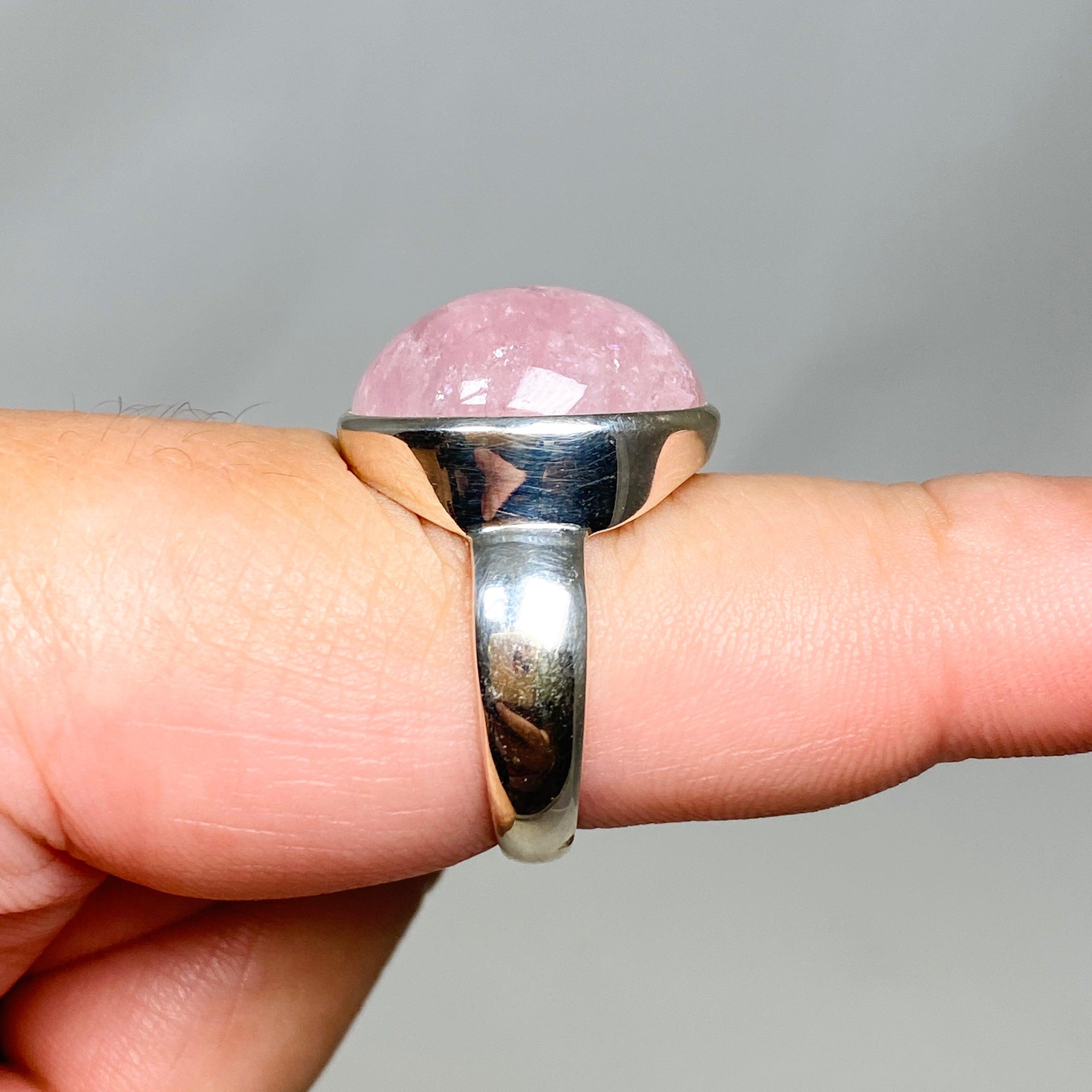 Morganite Oval Ring Size 9 - 14K Rose Gold Engagement Ring for Women, Wedding Band, Anniversary Gift - Perfect for Proposals, Bridal Jewelry & Special Occasions