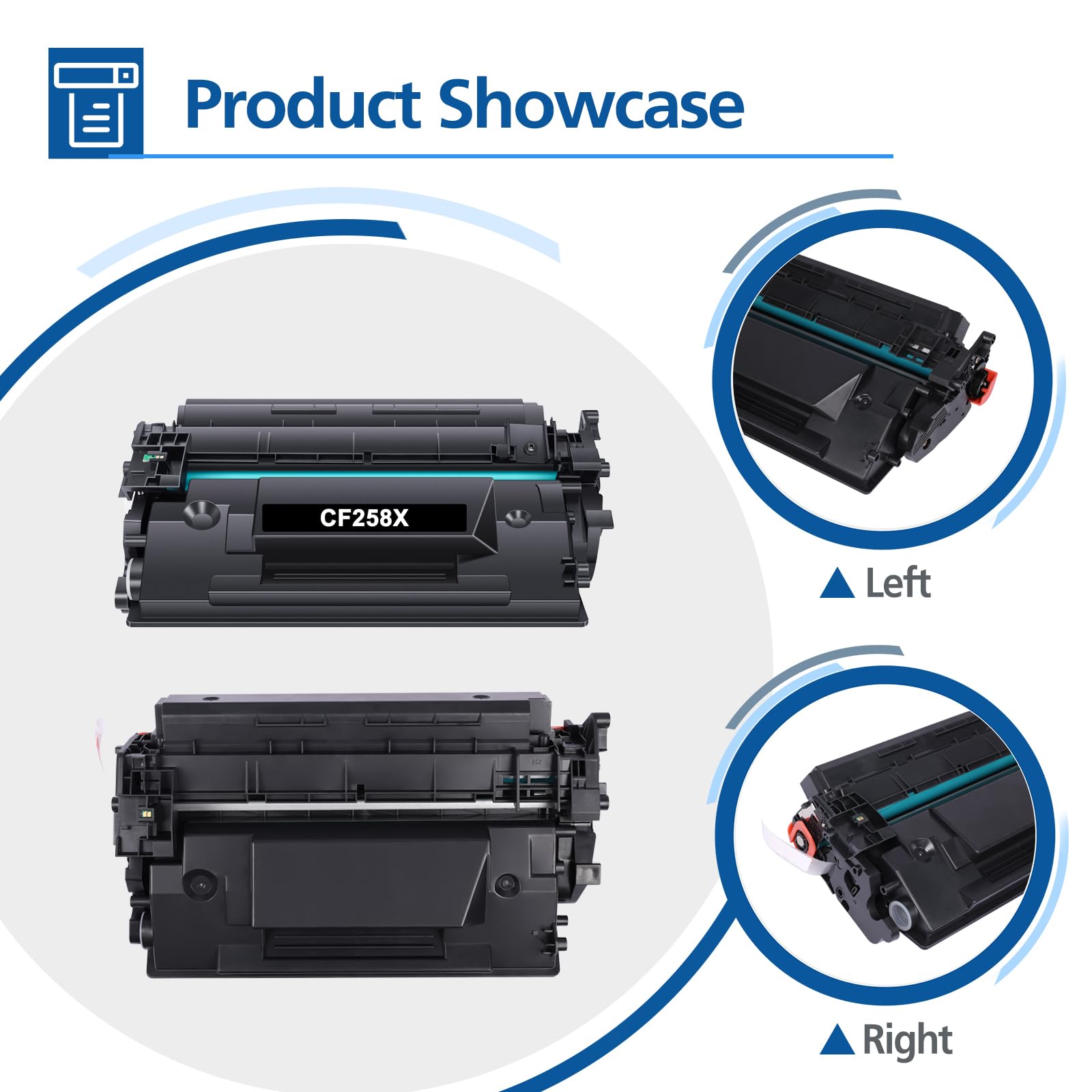 High Yield CF258X 58X Black Toner Cartridge - 2-Pack with Chip | Compatible Replacement for HP 58X/CF258X/58A/CF258A | Works with LaserJet MFP M428fdw/Pro M404n/M404dn/M404dw/M428fdn/M428dw Printers | Perfect for Office & Home Printing Needs