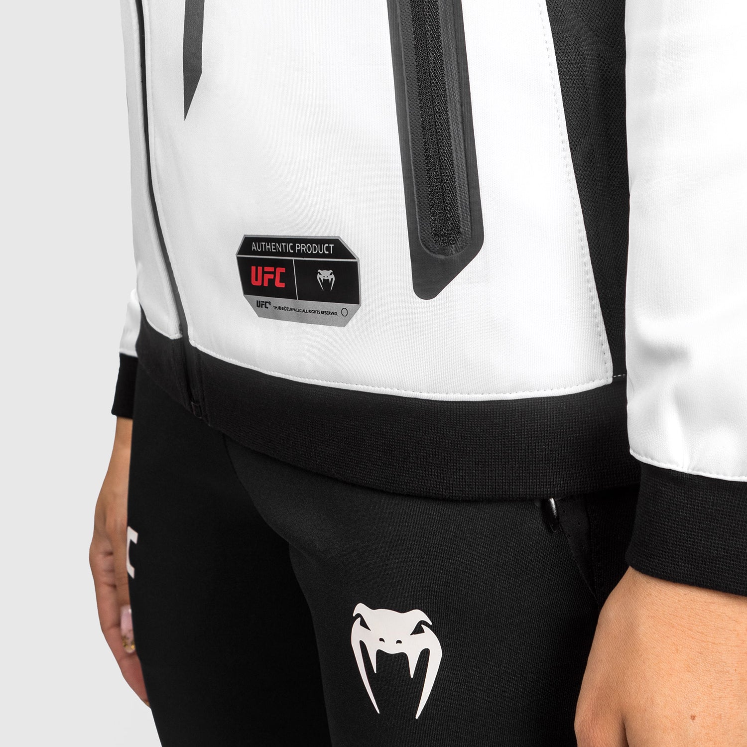 Venum UFC Authentic Fight Night 2.0 Women's Walkout Hoodie - White | Official MMA Training Gear for Fighters & Fans