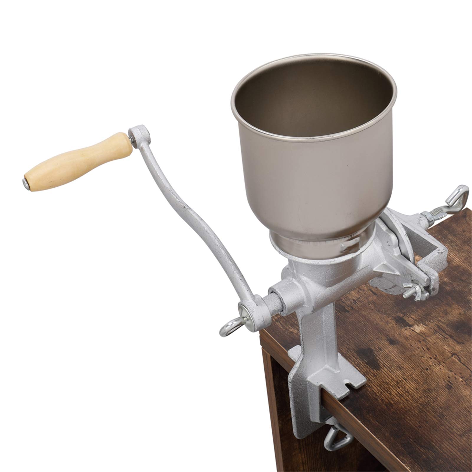 Premium Manual Grain Grinder for Home Use - Hand Crank Corn, Wheat, Coffee & Nut Mill - Tall Stainless Steel Design for Fresh Flour & Spices - Perfect for Camping, Baking & Emergency Prep