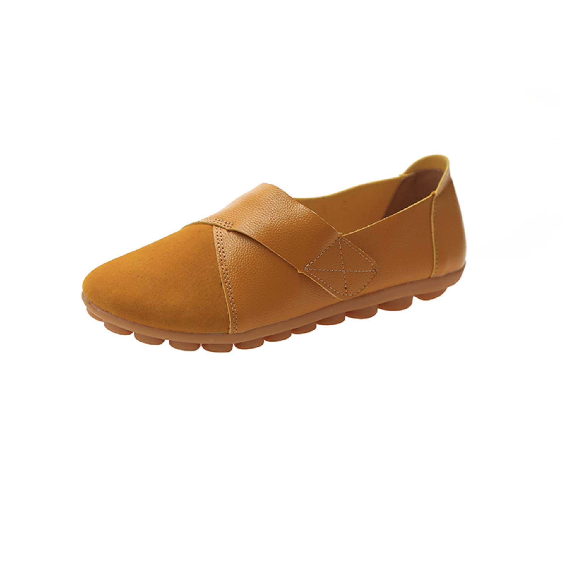 TN TANGNEST Women's Casual Leather Driving Loafers - Comfortable Slip-On Walking Flats Shoes for Work, Travel & Everyday Wear