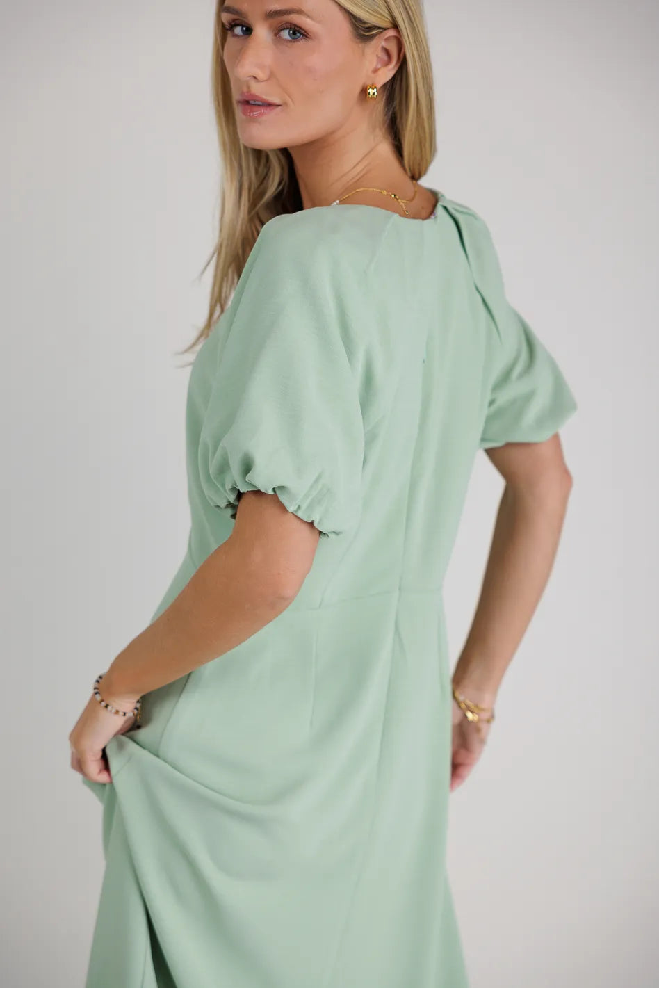 Maeve Midi Dress in Mint Green | Flowy Summer Dress for Women | Perfect for Beach Vacations, Brunch Dates & Outdoor Weddings
