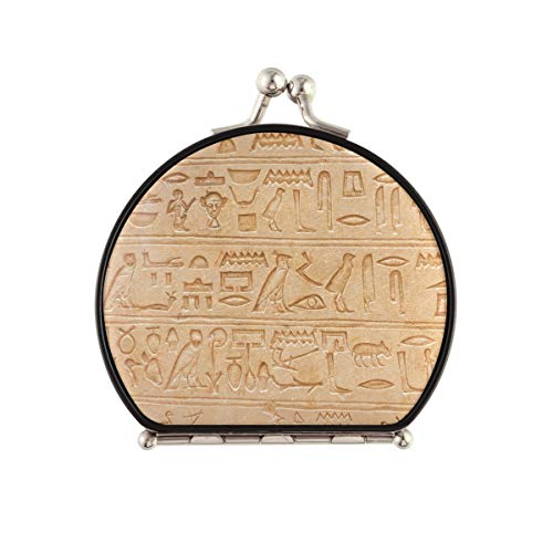 Egyptian Art Compact Travel Mirror - Foldable Pocket Makeup Mirror for Women & Girls, Small Handbag Purse Mirror (Perfect for Travel, Home, Office & Gift)