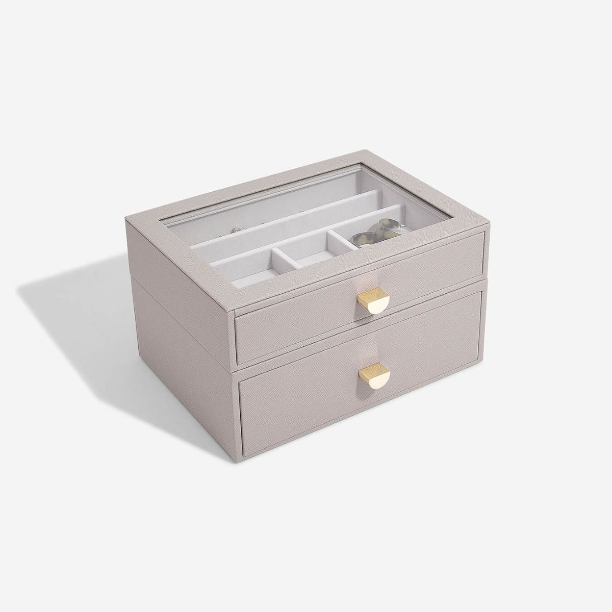 Classic 2-Piece Drawer Box Set in Taupe or Blush - Perfect for Bedroom Storage & Home Organization