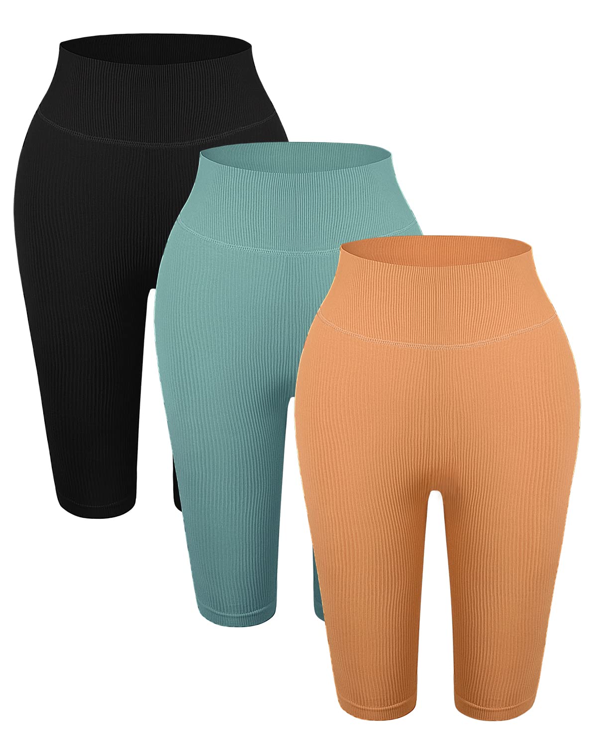 JANVUR Women's High Waisted 7'' Biker Shorts - 3 Pack Tummy Control Workout Shorts, Spandex Yoga Shorts for Gym, Running, Cycling & Lounge Wear