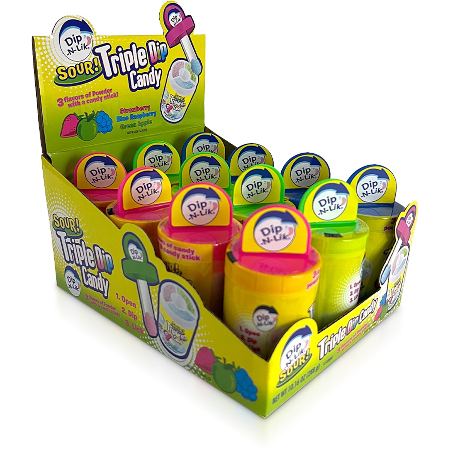 Koko's Sour Triple Dip Candy - 12 Count Box | Sour Candy Assortment for Parties, Movie Nights & Office Snacks