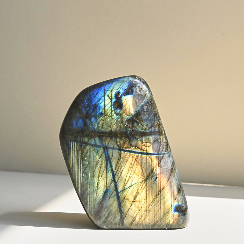 Natural Labradorite Free Form Polished Stone - Healing Crystal for Meditation, Home Decor & Jewelry Making | Spiritual Energy & Chakra Balancing
