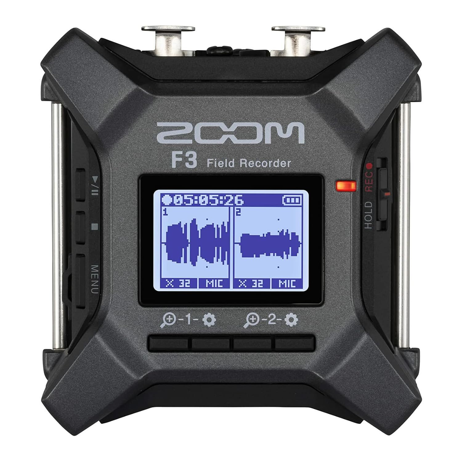 Zoom F3 32-bit Float Digital Multitrack Field Recorder Bundle with Studio Headphones, 128GB microSDXC Card & 2 XLR Cables - Professional Audio Recording for Podcasts, Music Production & Field Interviews (5-Piece Kit)
