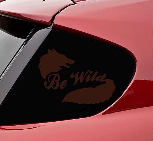 Slap-Art Wild Wolf Vinyl Decal Sticker - Chocolate Brown - Waterproof & Durable for Cars, Laptops, Windows & DIY Crafts