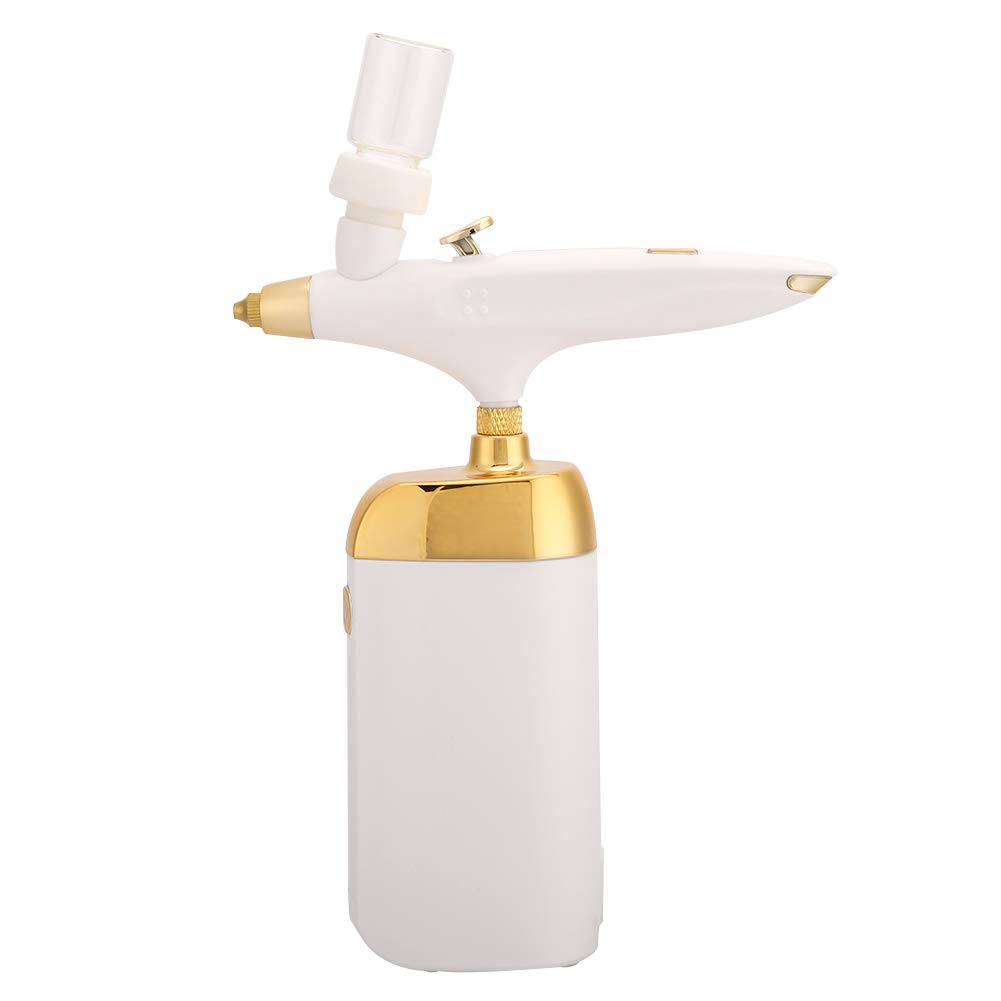 Portable Airbrush Makeup Machine - Handheld Oxygen Injection Moisturizing Beauty Device with Tattoo Paint Spray Gun for Home & Professional Use | Perfect Gift for Women (White) | Ideal for Skincare, Makeup Application & Cosmetic Tattooing