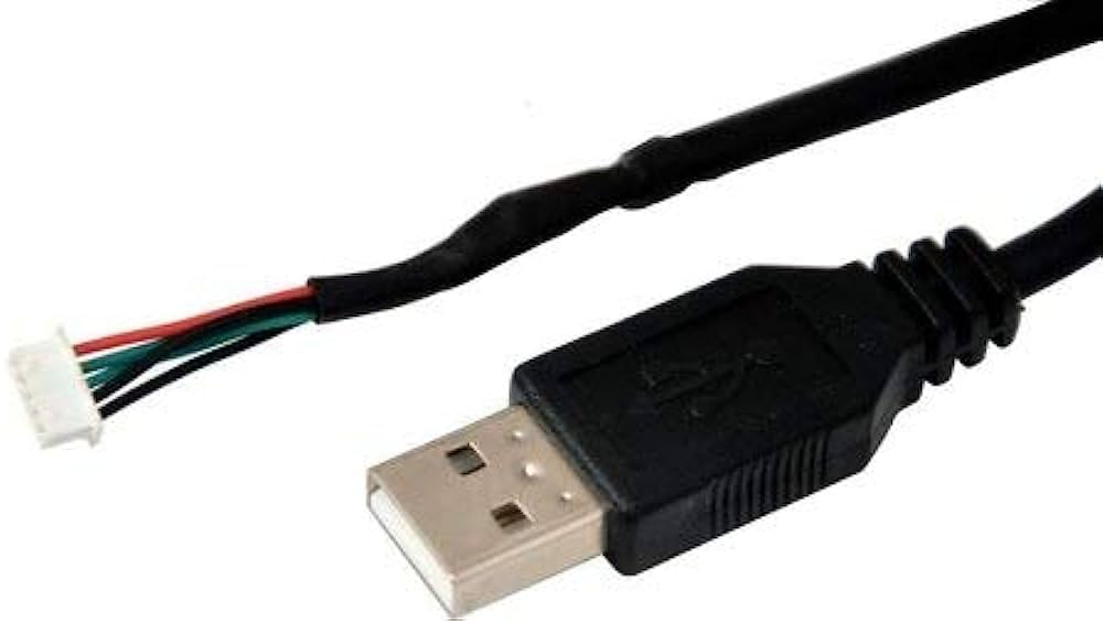 Yukonics USB 2.0 Cable for Mantra MIS100 V2 Single Iris Scanner - High Speed Durable Black USB Data Cable for Biometric Security Devices | Perfect for Office, Bank & Government Security Systems