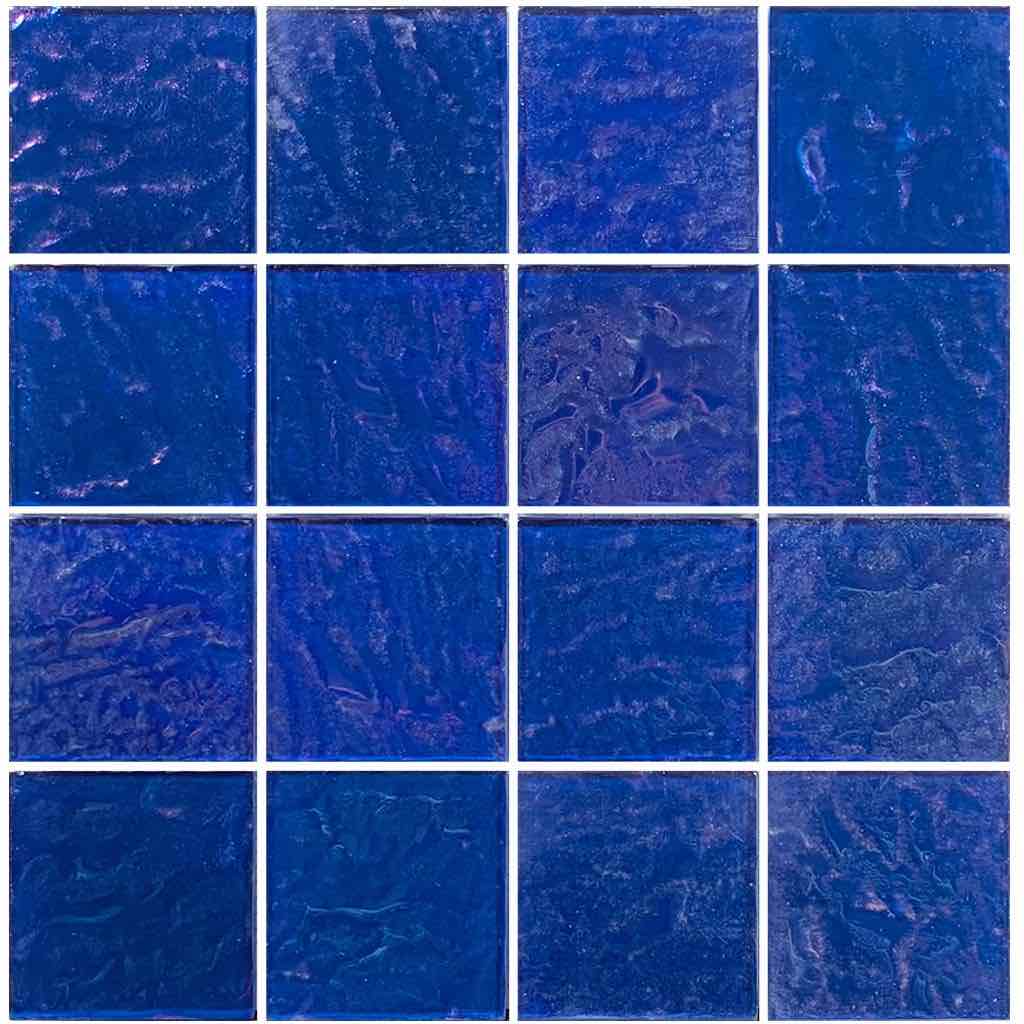 Iridescent Glass Tile Veranda Cobalt 3x3 - Stunning Mosaic Tiles for Backsplash, Shower Walls & Outdoor Decor