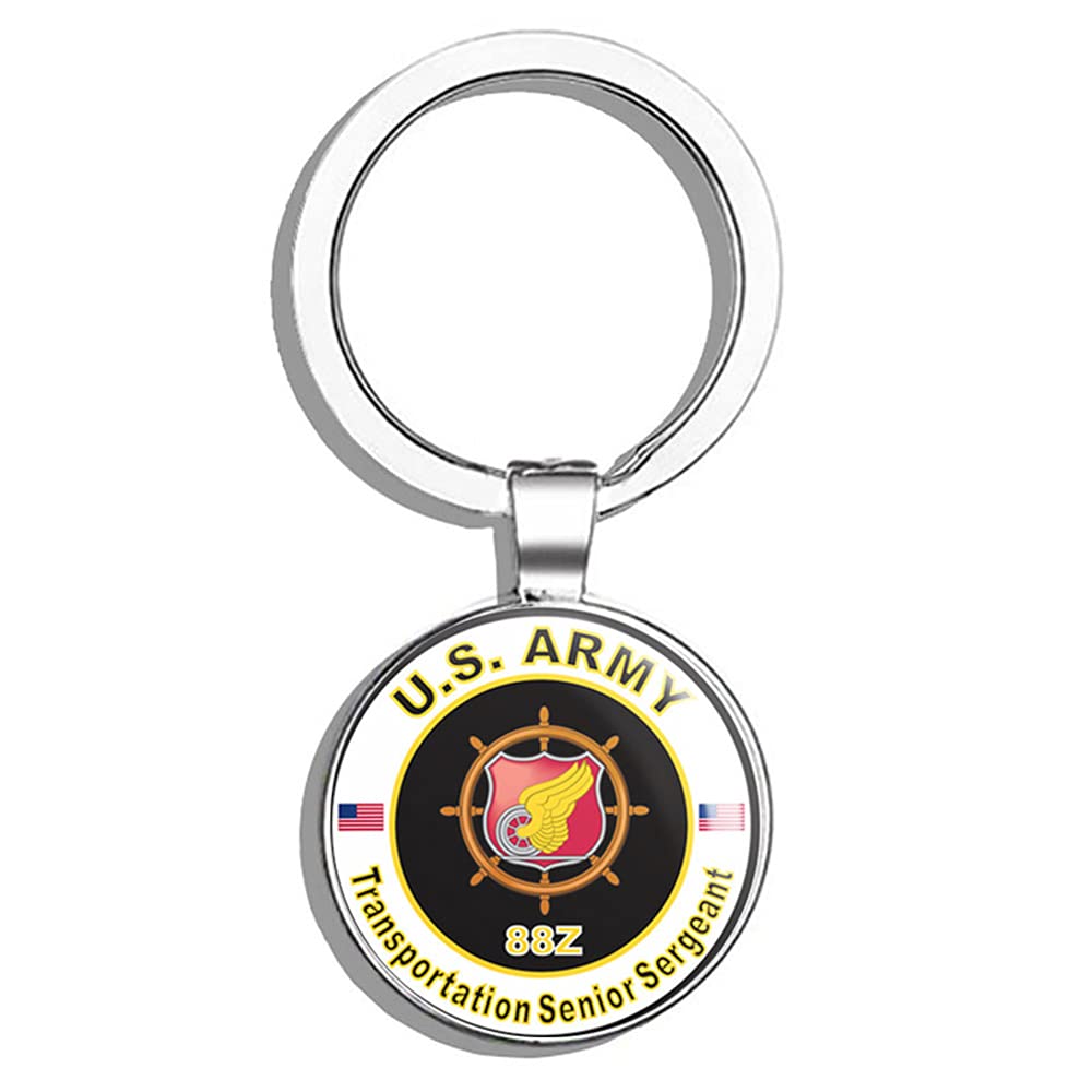 U.S. Army MOS 88Z Transportation Senior Sergeant Metal Keychain - Military Gift for Veterans, Collectors & Army Enthusiasts - Perfect for Keys, Backpacks & Military Memorabilia Displays