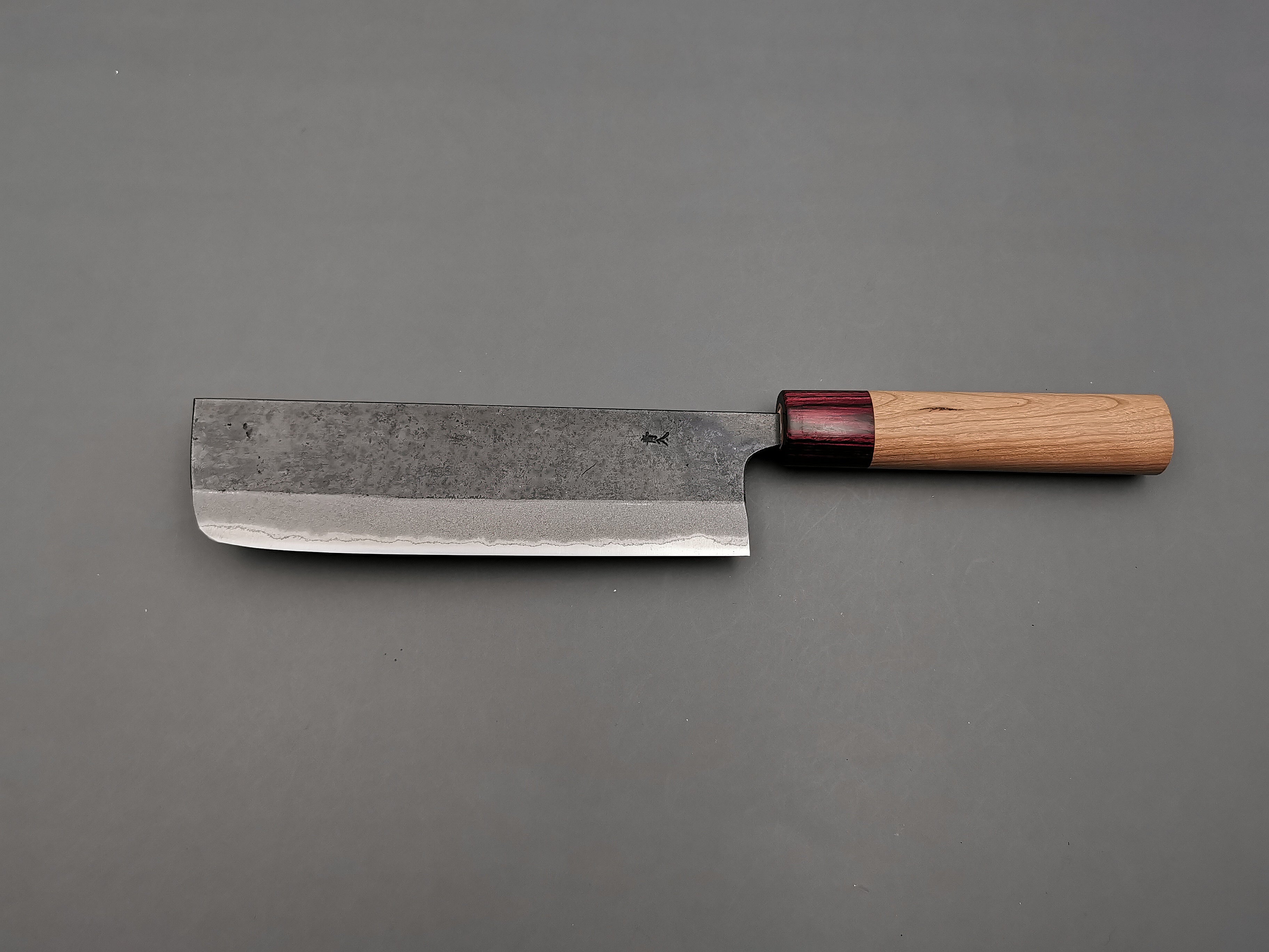 Premium Muneishi Aogami Nakiri Knife 165mm - Japanese High Carbon Steel Kitchen Knife for Professional Chefs & Home Cooking - Perfect for Vegetable Chopping & Slicing
