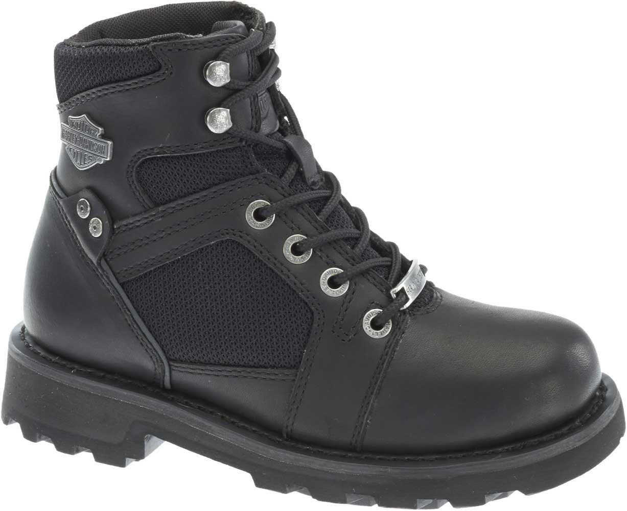 Harley-Davidson Women's Radbourne Black Leather Motorcycle Boots - D87108 - Perfect for Riding, Cruising & Outdoor Adventures