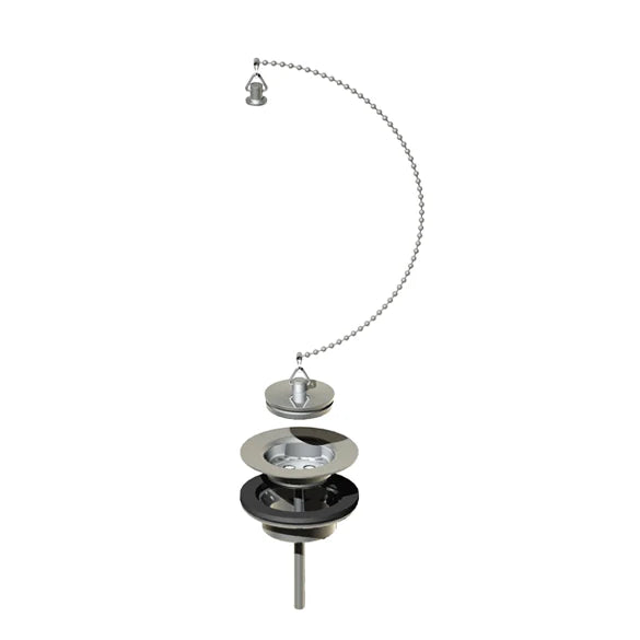 Horus Chrome Bottle Trap with Chain for Sink Drainage - Perfect for Kitchen, Bathroom, and Laundry Room Plumbing