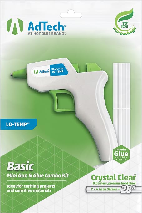 Low Temperature Mini Glue Gun Kit with 10 Glue Sticks - Perfect for DIY Crafts, Home Repairs, and Small Projects