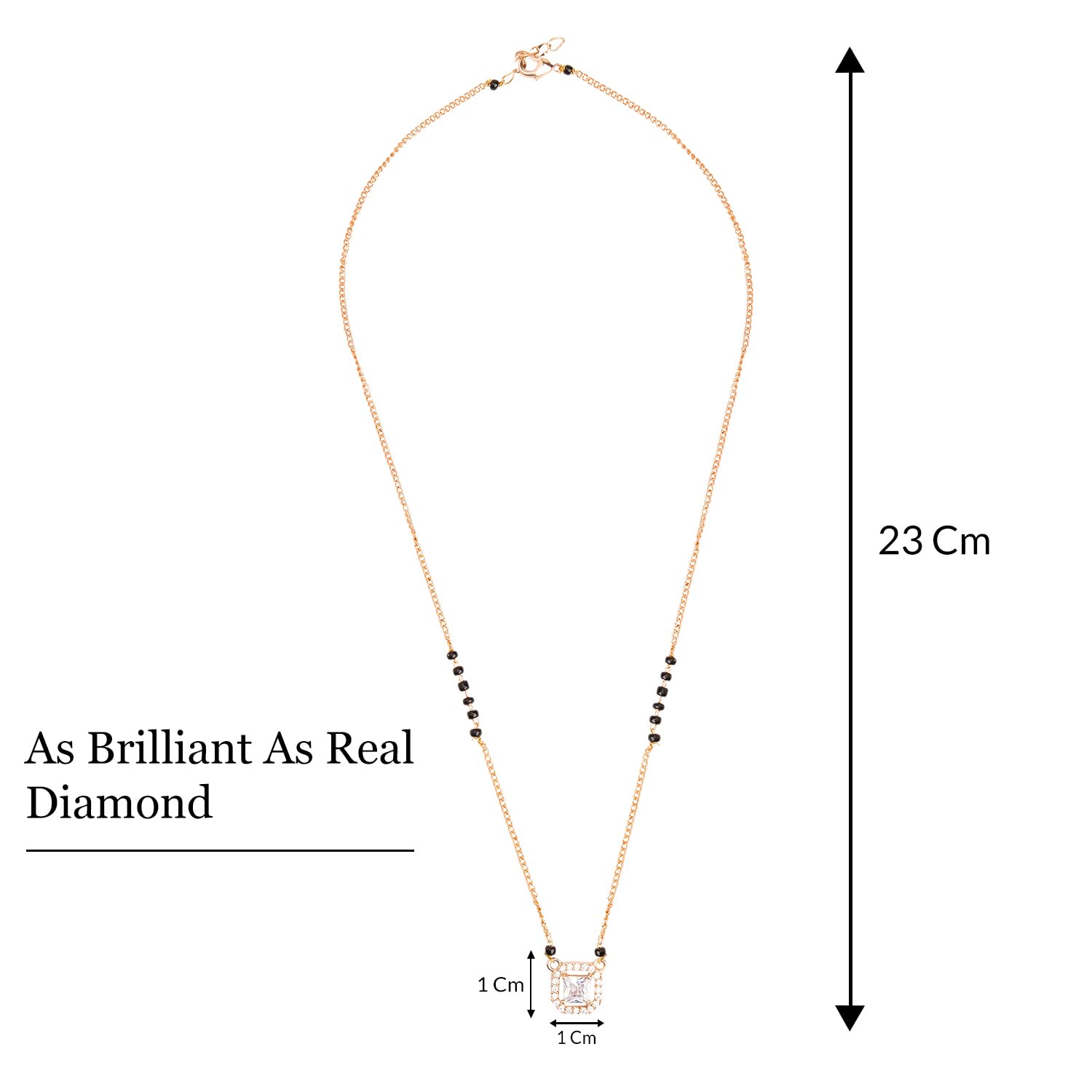 Luxury XPNSV Jewelry AD Pendant Gift Set for Women & Girls - American Diamond Mangalsutra with Traditional Black Beads | 9 Elegant Designs | Perfect for Diwali, Weddings, Anniversaries & Special Occasions