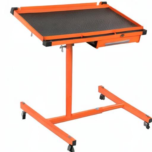 Eisen® ES8 Heavy Duty Adjustable Work Table with Drawers - Rolling Tool Tray with Wheels, 220lbs Capacity - Perfect for Garage, Workshop & DIY Projects