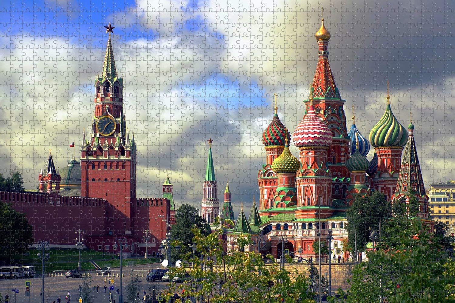 1000-Piece Wooden Jigsaw Puzzle - Spasskaya Tower Moscow Russia Souvenir for Adults | Travel Gift & Home Decor Challenge