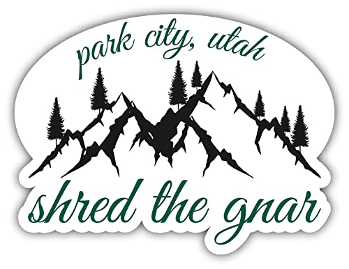 Park City Utah Ski & Snowboard Adventure Vinyl Decal - 4 Inch Mountain Design Sticker for Helmets, Laptops, Water Bottles | Perfect for Skiers, Snowboarders & Outdoor Enthusiasts