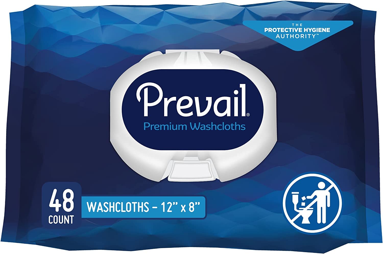 Prevail Soft Pack Adult Washcloths - Unisex Disposable Incontinence Wipes for Men & Women (12