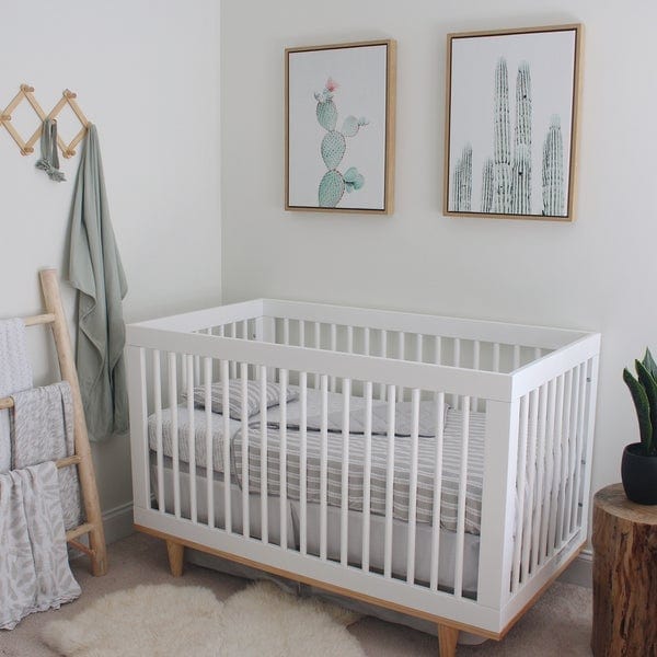 Elys & Co Soft Organic Cotton Crib Sheet - Single Pack for Baby Crib & Bassinet - Perfect for Nursery, Daycare & Travel