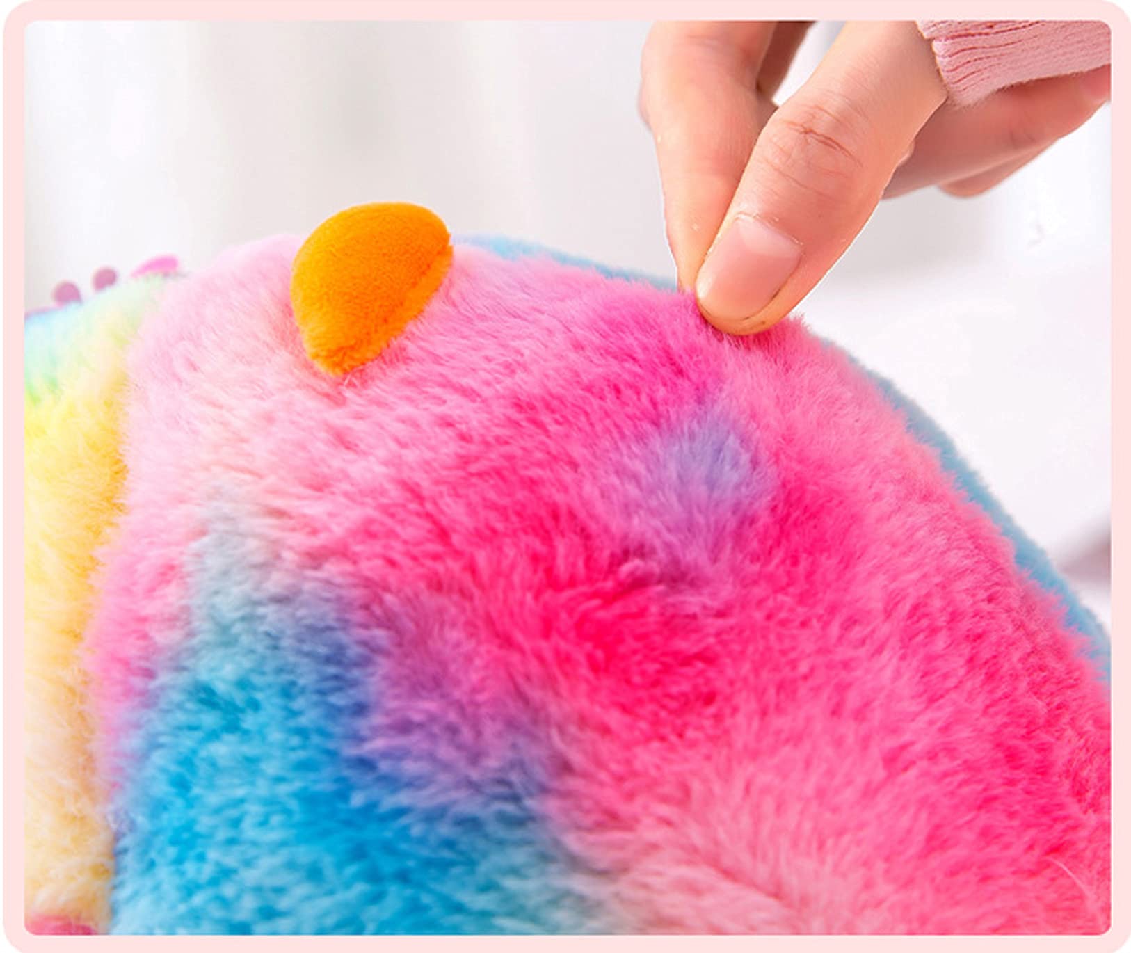 Soft Plush Rainbow Hedgehog Stuffed Animal Toy - 8