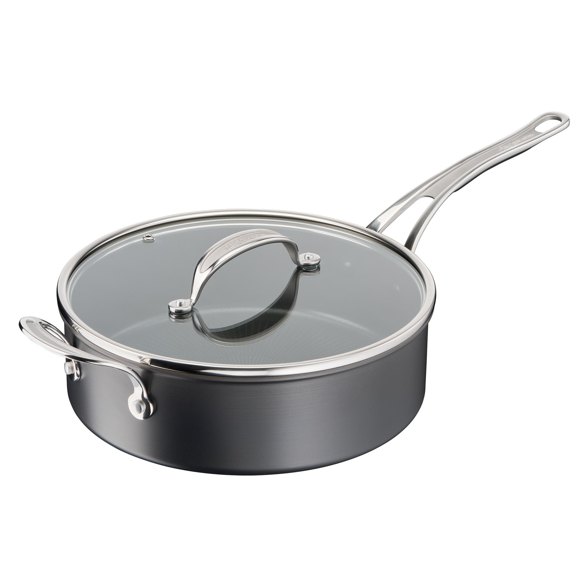 Jamie Oliver by Tefal Nonstick Induction Sauté Pan with Lid - 26cm Hard Anodized Cookware for Sauteing, Frying & Simmering - Perfect for Home Chefs & Professional Kitchens
