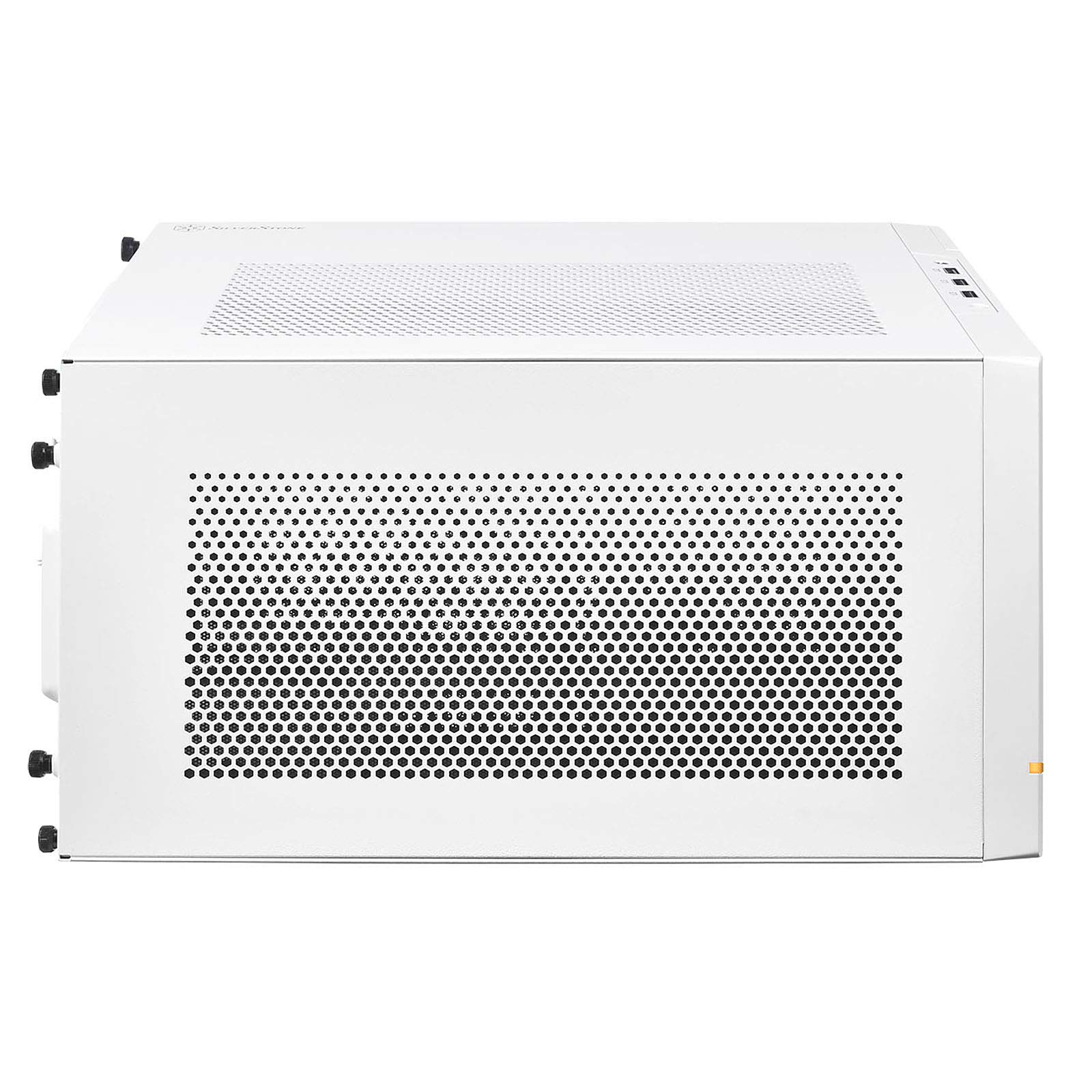 SilverStone Technology SUGO 14 SG14 White Mini-ITX Cube PC Case - Supports 3 Slot Full Length GPUs, ATX PSU & 240mm AIO - 4 Removable Panels (SST-SG14W) - Perfect for Compact Gaming Rigs & Home Theater PCs