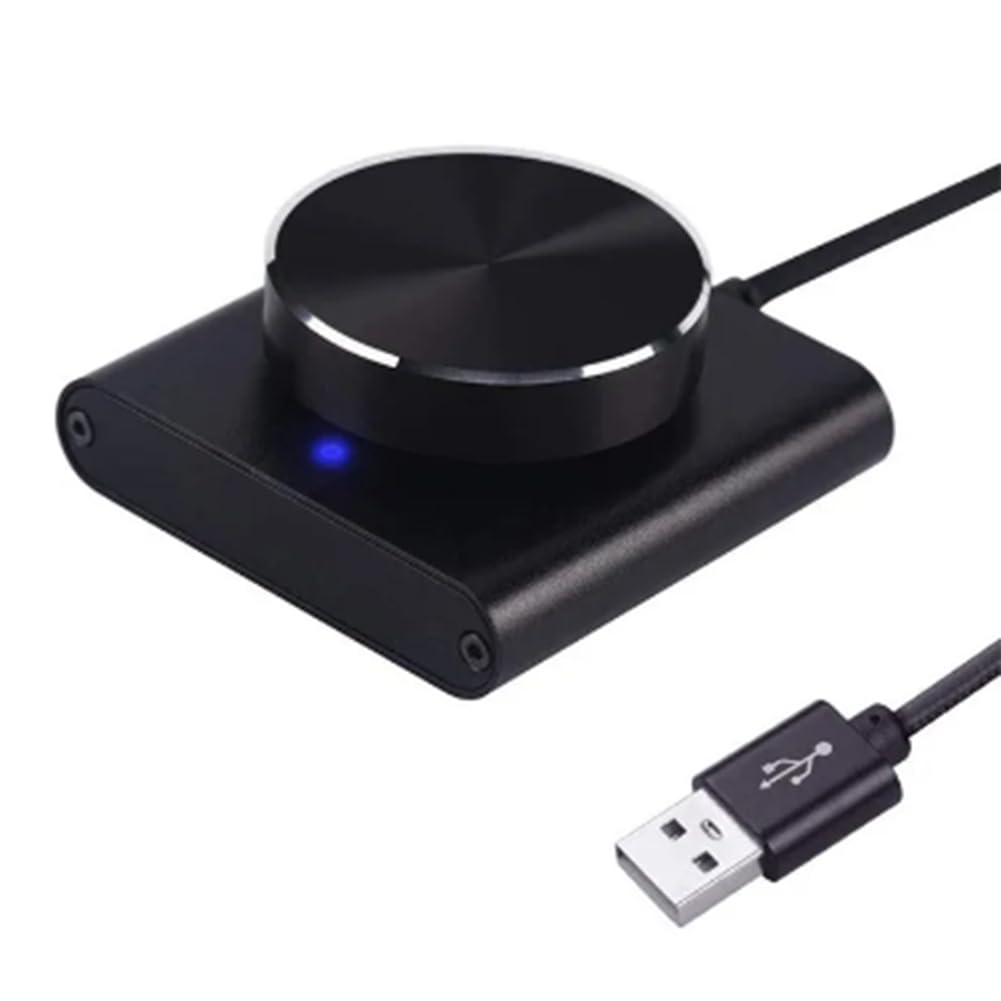 USB Volume Control Knob - Lossless Digital PC Computer Speaker Volume Adjuster with One Key Mute - High Precision Audio Controller for Gaming, Streaming & Home Office Setup