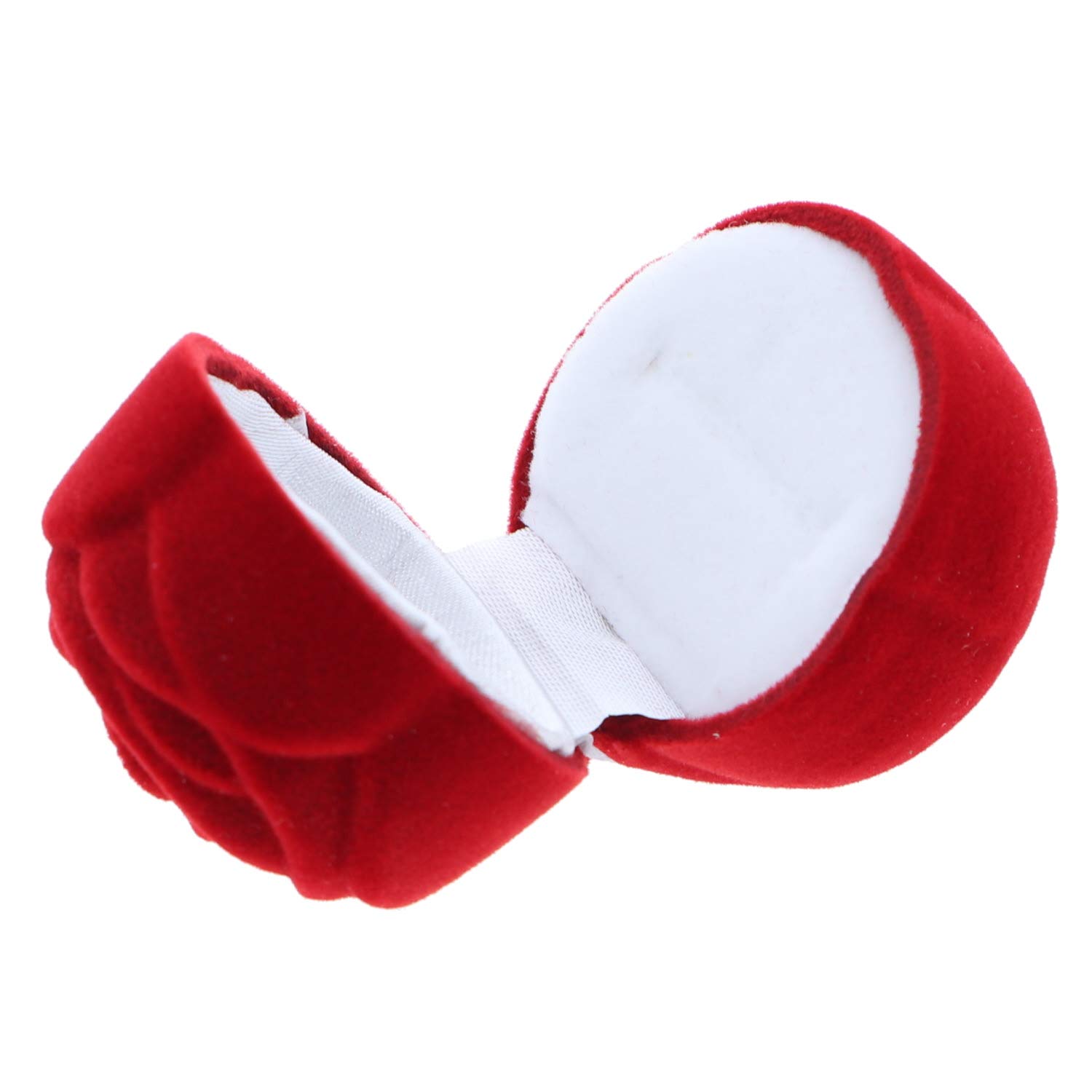 Li'Shay Elegant Red Rose Ring Holder Set of 2 - Jewelry Organizer for Bathroom, Bedroom & Vanity - Perfect Gift for Women