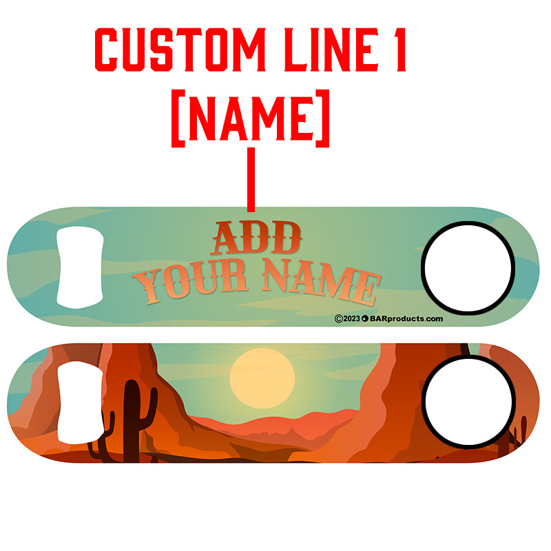 Personalized Speed Bottle Opener - Custom Name Engraved Bar Tool for Beer & Soda - Perfect for Western Themed Parties, BBQs, and Man Cave Decor