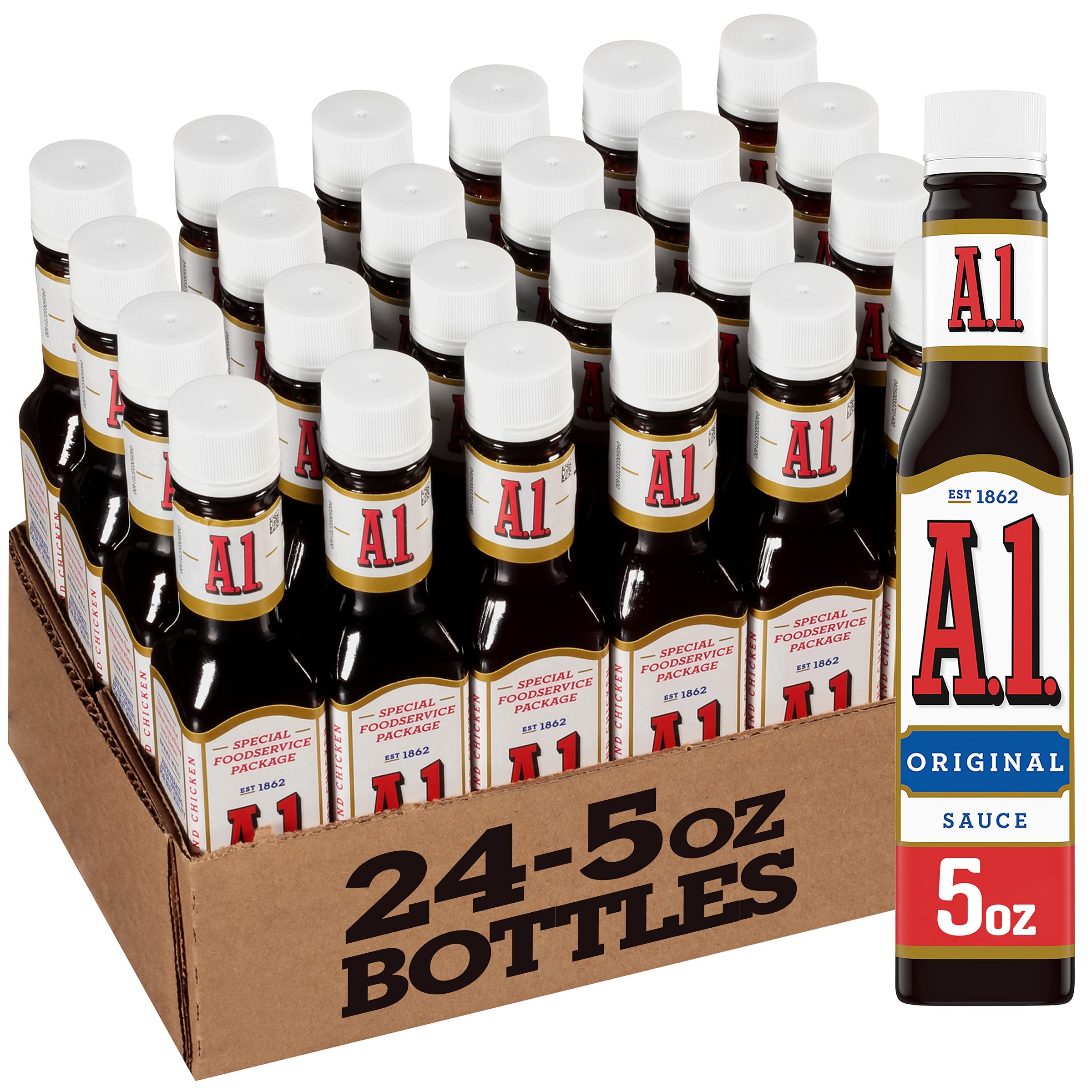 Original Steak Sauce - 24 Pack (5 oz Bottles) | Premium Steak & Burger Topping for Grilling, BBQ & Home Cooking