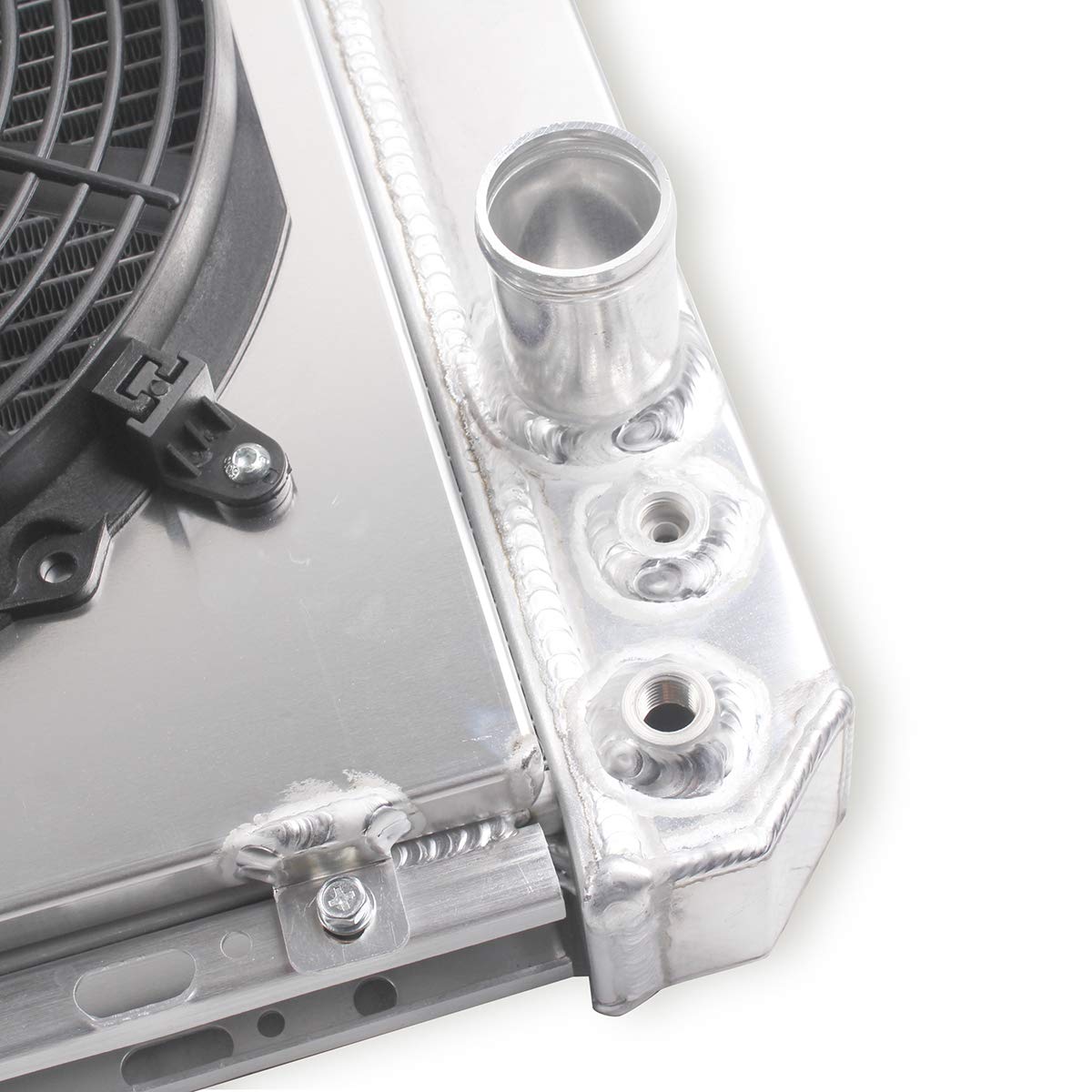 OHOB-COOL 3 Row Aluminum Radiator with Shroud Fan for 1982-1992 Chevy Camaro, Pontiac Firebird, GMC P2500/P3500 - Compatible with V6 & V8 Engines - Perfect for Engine Cooling & Performance Upgrades