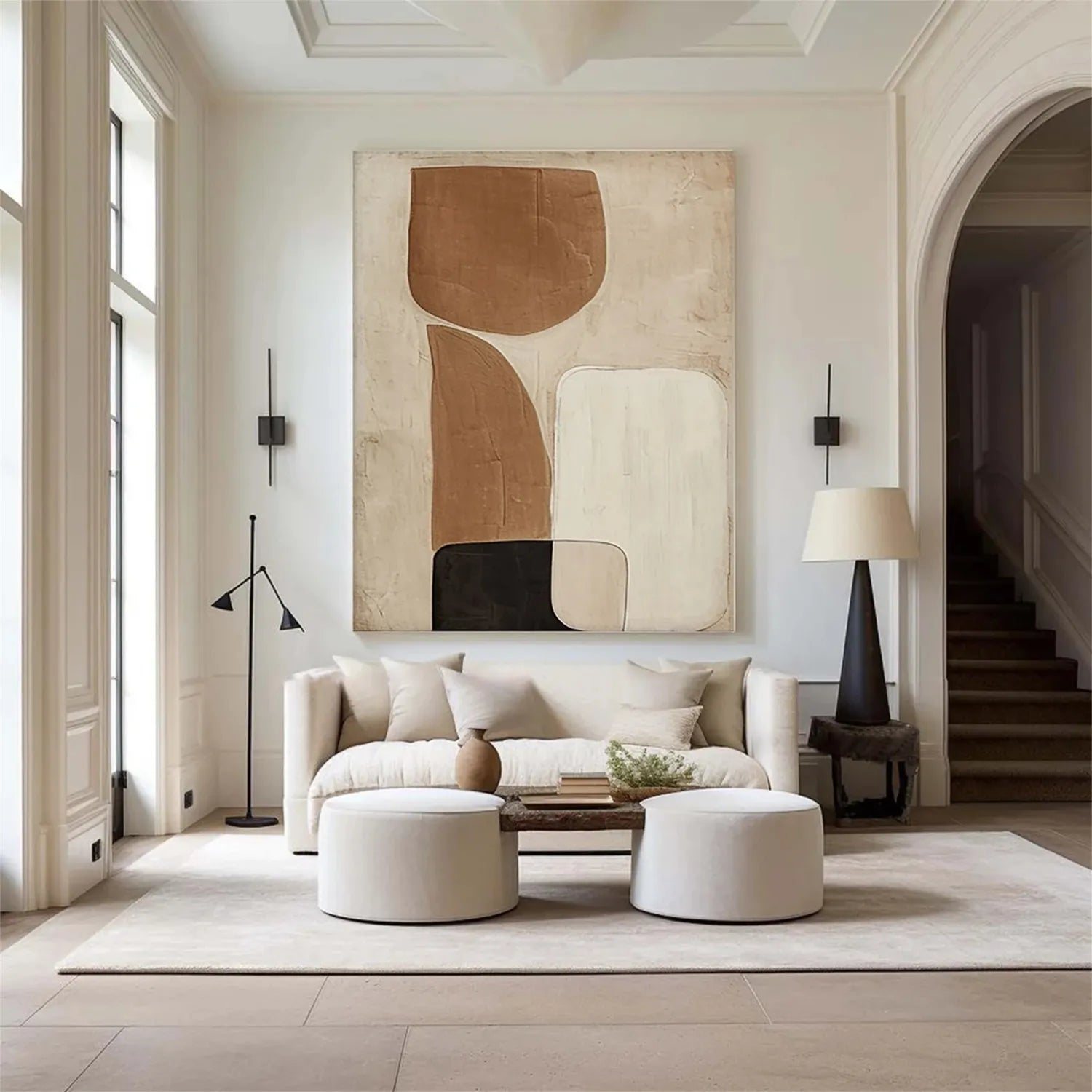Abstract Painting #AB 178 - Modern Wall Art for Home & Office Decor | Handmade Canvas Artwork for Living Room, Bedroom, or Office Spaces